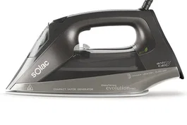 Solac CVG9508 Centro de Planchado Compacto - Plancha Vapor y Seco 2400W Negro, Vapor Vertical, Apagado Automático, Suela Coridium Pro-Drive, Sistema Autocontrol