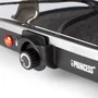 Princess 162720 Parrilla de Interior Oval Stone Grill & Raclette Party para 8 Personas - 1200W, Plancha de Piedra 43x30cm, Incluye 8 Sartenes y 8 Espátulas, Negro