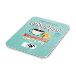 Beurer KS-19 Balanza de Cocina de Vidrio Ultra Plano, Pantalla LCD, Función Tara, 5 kg Máx. Capacidad