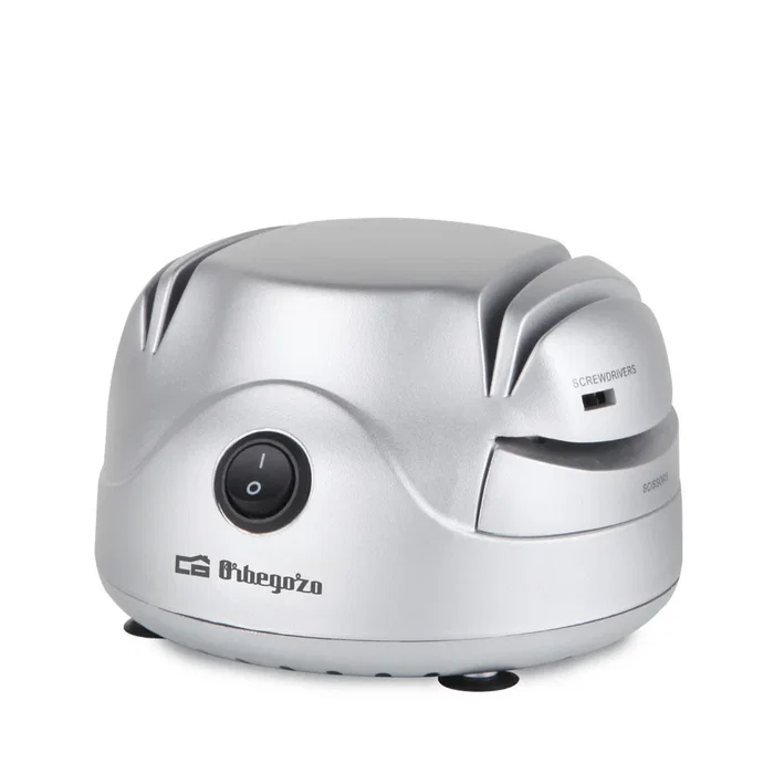 Orbegozo CU 7000 - Afilador de Cuchillos Eléctrico Gris 2 Fases 60W con Ventosas Antideslizantes para Cuchillos y Tijeras