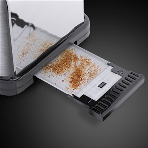 Russell Hobbs 23610-56 Tostador Eléctrico con 2 Ranuras Alargadas y Regulador de Tueste, Acabado Oxford