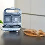Taurus Sandwichera MySandwich para 1 Rebanada 800 W, Placas Cuadradas Antiadherentes, Indicador Temperatura, Blanco, 968947000
