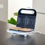 Taurus Sandwichera MySandwich para 1 Rebanada 800 W, Placas Cuadradas Antiadherentes, Indicador Temperatura, Blanco, 968947000