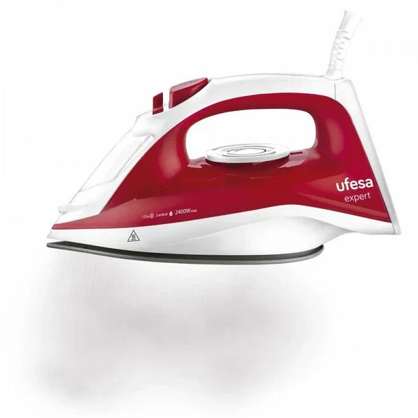 Ufesa Plancha a Vapor Expert PV1110C 2400W, 125 g/min Golpe de Vapor, Antical, Antigoteo, Color Rojo y Blanco - Ref. 80105142