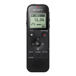 SONY ICD-PX470 - Grabadora de voz digital (4GB, Negro, 159h de grabación, LPCM/MP3, Micrófono, Pantalla, USB)
