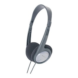 Panasonic Auriculares Alámbricos RP-HT090E-H Supraaural Diadema para TV, Negro/Gris, Cable 5 m, 16-22000 Hz, 60 g