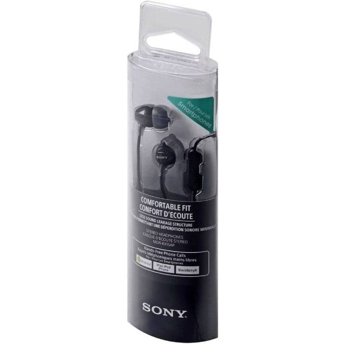 Sony MDR-EX15AP Auriculares In-ear con Micrófono Negro Sony MDR-EX15AP Auriculares In-ear con Micrófono Negro