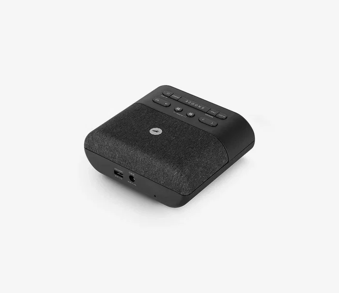 SPC Frodi Qi Reloj Despertador Digital Negro con Radio FM, Base de Carga Inalámbrica, 2 Alarmas, Función Snooze y Pantalla LED Regulable