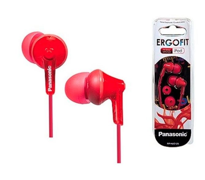 Panasonic RP-HJE125 Auriculares Intrauditivos Rojos