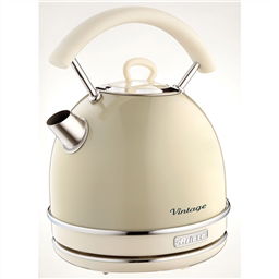 Ariete 2877/03 Hervidor Vintage Beige 1.7 Litros, Filtro Anti Cal, Apagado Automático