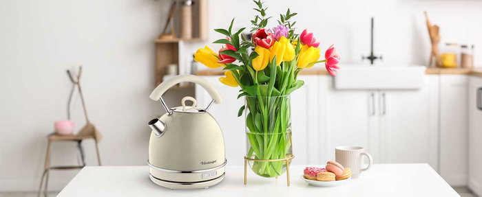 Ariete 2877/03 Hervidor Vintage Beige 1.7 Litros, Filtro Anti Cal, Apagado Automático Ariete 2877/03 Hervidor Vintage Beige 1.7 Litros, Filtro Anti Cal, Apagado Automático