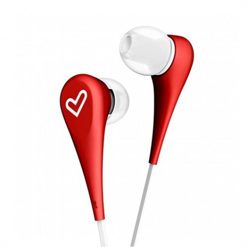 Energy Sistem Auriculares Style 1+ Intrauditivos con Micrófono y Control Multifunción - Cable Plano Antienredo - Rojo