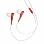 Energy Sistem Auriculares In-Ear Style 1+ con Micrófono y Botón Multifunción, Cable Plano de 1.2 m para Llamadas y Música, Color Rojo