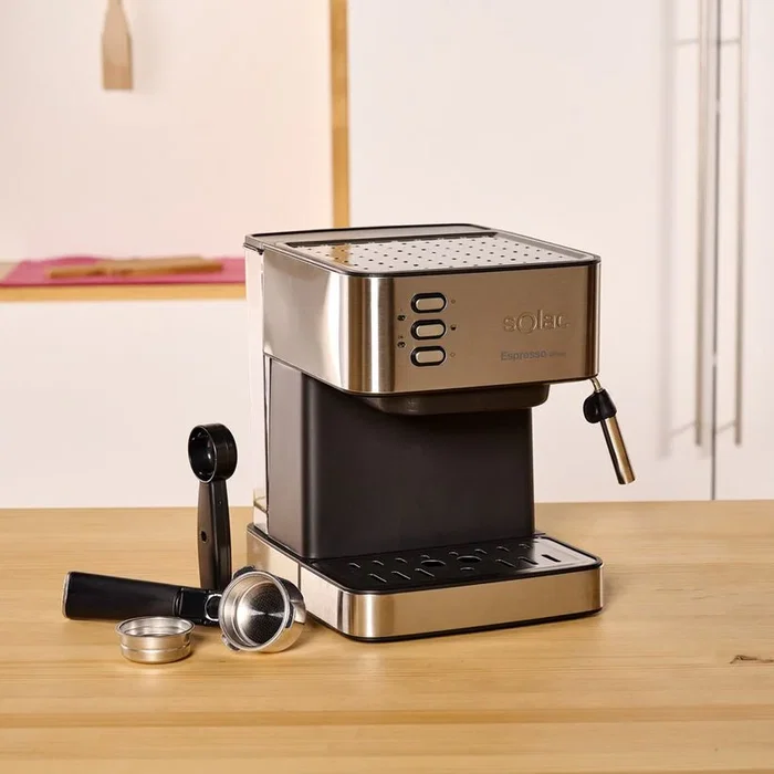 Solac CE4481 Cafetera Espresso Semi-automática Negro y Acero Inoxidable
