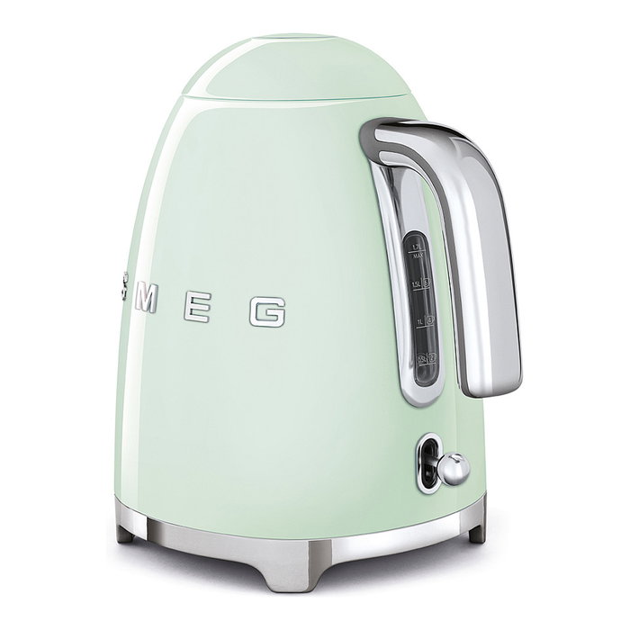 SMEG Hervidor Eléctrico 1.7L 2400W KLF03PGEU - Acero Inoxidable, Verde Pastel, Filtro Antical, Apagado Automático SMEG Hervidor Eléctrico 1.7L 2400W KLF03PGEU - Acero Inoxidable, Verde Pastel, Filtro Antical, Apagado Automático