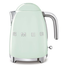 SMEG Hervidor Eléctrico 1.7L 2400W KLF03PGEU - Acero Inoxidable, Verde Pastel, Filtro Antical, Apagado Automático