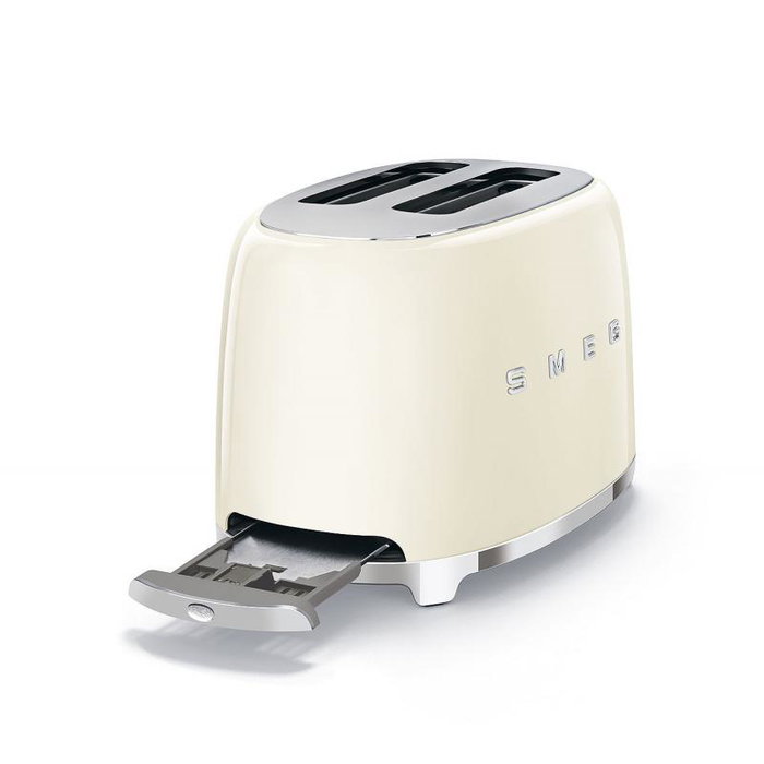 Smeg TSF01CREU Tostadora de 2 ranuras, color crema, 950 W, control electrónico, funciones de descongelación y recalentamiento Smeg TSF01CREU Tostadora de 2 ranuras, color crema, 950 W, control electrónico, funciones de descongelación y recalentamiento