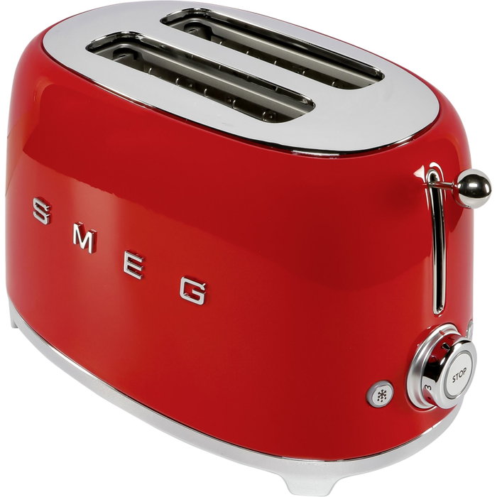 Smeg TSF01RDEU Tostadora de 2 Rebanadas Rojo