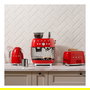 SMEG TSF01RDEU Tostador 2 Rebanadas, Rojo, Acero Inoxidable, 950W, Función Descongelar y Recalentar