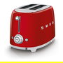 SMEG TSF01RDEU Tostador 2 Rebanadas, Rojo, Acero Inoxidable, 950W, Función Descongelar y Recalentar