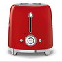 SMEG TSF01RDEU Tostador 2 Rebanadas, Rojo, Acero Inoxidable, 950W, Función Descongelar y Recalentar