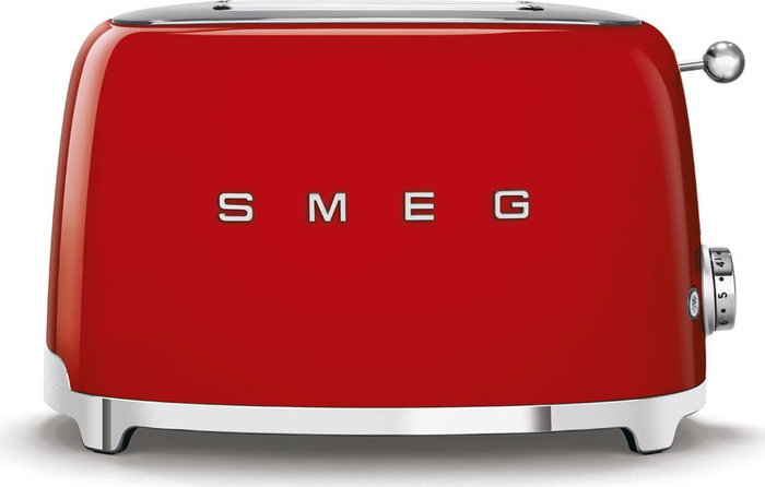 Smeg TSF01RDEU Tostadora de 2 Rebanadas Rojo
