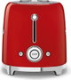 Smeg TSF01RDEU Tostadora de 2 Rebanadas Rojo