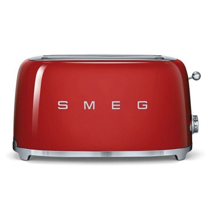 Smeg TSF02RDEU Tostadora Roja de 4 Rebanadas