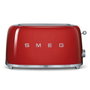 Smeg TSF02RDEU Tostadora Roja de 4 Rebanadas