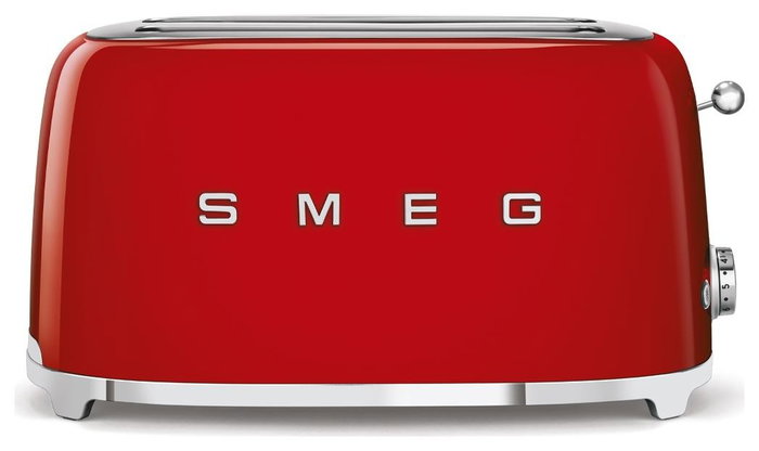 Smeg TSF02RDEU Tostadora Roja de 4 Rebanadas