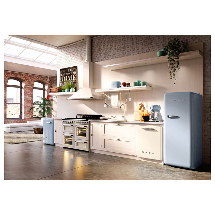 Smeg TSF01PBEU Tostador de 2 Rebanadas, Color Azul Pastel y Acero Inoxidable, 950 W, 6 Niveles de Tostado, Función Descongelar y Recalentar