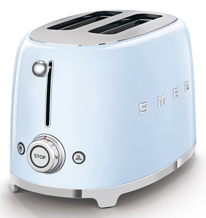 Smeg TSF01PBEU Tostadora 2 Rebanadas Azul Pastel