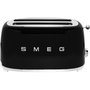 Smeg TSF02BLEU Tostadora de 2 ranuras largas, Negro