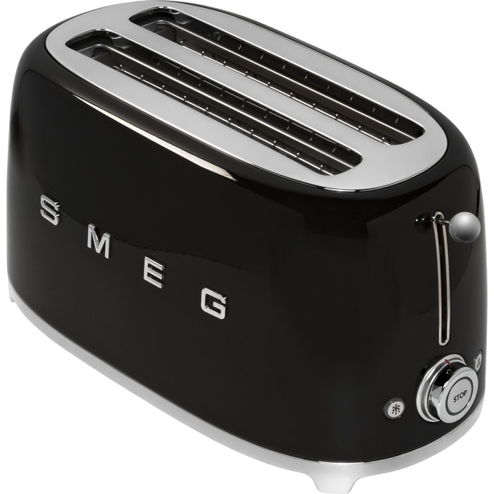 Smeg TSF02BLEU Tostadora de 2 ranuras largas, Negro Smeg TSF02BLEU Tostadora de 2 ranuras largas, Negro