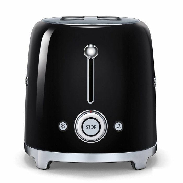 Smeg TSF02BLEU Tostadora de 2 ranuras largas, Negro Smeg TSF02BLEU Tostadora de 2 ranuras largas, Negro