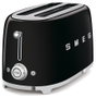 Smeg TSF02BLEU Tostadora de 2 ranuras largas, Negro
