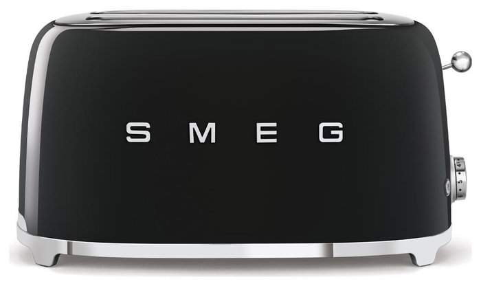 Smeg TSF02BLEU Tostadora de 2 ranuras largas, Negro Smeg TSF02BLEU Tostadora de 2 ranuras largas, Negro