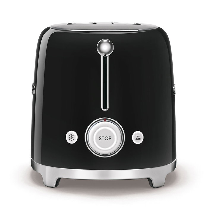 Smeg TSF02BLEU Tostadora de 2 ranuras largas, Negro Smeg TSF02BLEU Tostadora de 2 ranuras largas, Negro