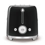 Smeg TSF02BLEU Tostadora de 2 ranuras largas, Negro