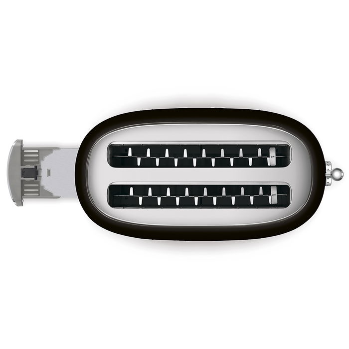 Smeg TSF02BLEU Tostadora 2 Ranuras 50's Style Negro