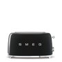 Smeg TSF02BLEU Tostadora de 2 ranuras largas, Negro