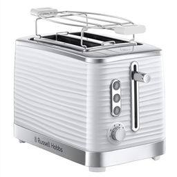 Russell Hobbs 24370-56 Tostador Inspire Blanco con Calientapanecillos y Función Levantar y Ver