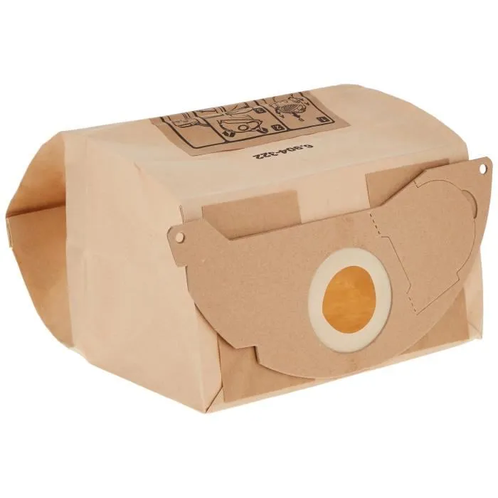 KÄRCHER Bolsa de filtro de papel, paquete de 5, compatible con modelos WD2200 / A2003 / 2004 / 2054Me
