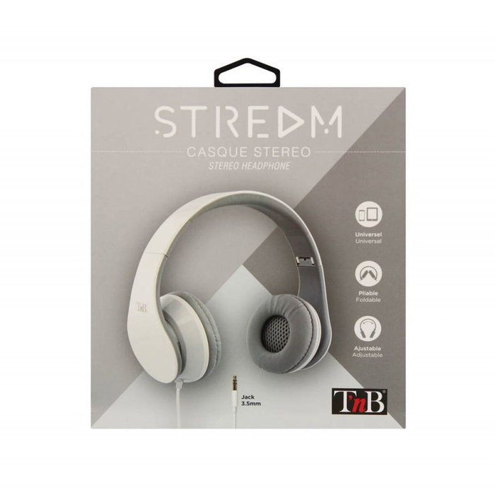 TNB STREAM Auriculares estéreo plegables - Blanco