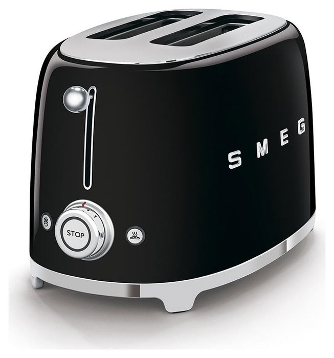 Smeg TSF01BLEU Tostador de 2 ranuras, Negro Smeg TSF01BLEU Tostador de 2 ranuras, Negro