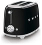 Smeg TSF01BLEU Tostador de 2 ranuras, Negro