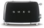 Smeg TSF01BLEU Tostador de 2 ranuras, Negro