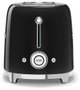Smeg TSF01BLEU Tostador de 2 ranuras, Negro