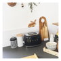 Smeg TSF01BLEU Tostador 2 Ranuras 50s Style Negro Brillante Compacto