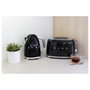 Smeg TSF01BLEU Tostador 2 Ranuras 50s Style Negro Brillante Compacto
